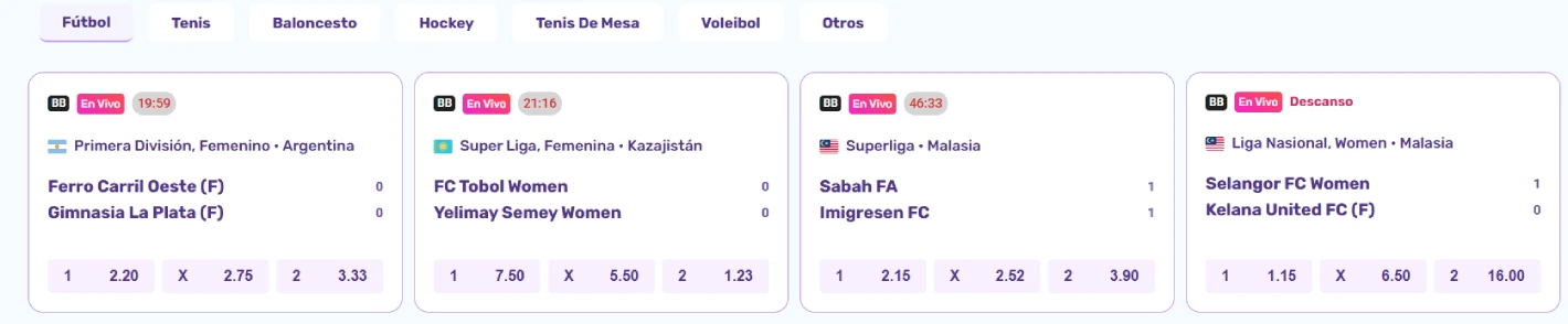 Apuestas deportivas en Slotspalace